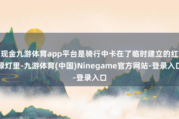 现金九游体育app平台是骑行中卡在了临时建立的红绿灯里-九游体育(中国)Ninegame官方网站-登录入口