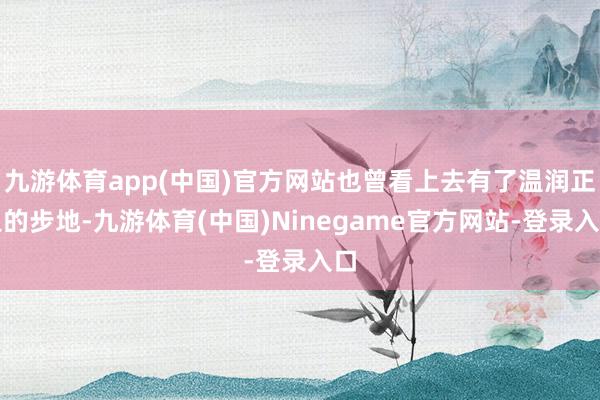 九游体育app(中国)官方网站也曾看上去有了温润正人的步地-九游体育(中国)Ninegame官方网站-登录入口