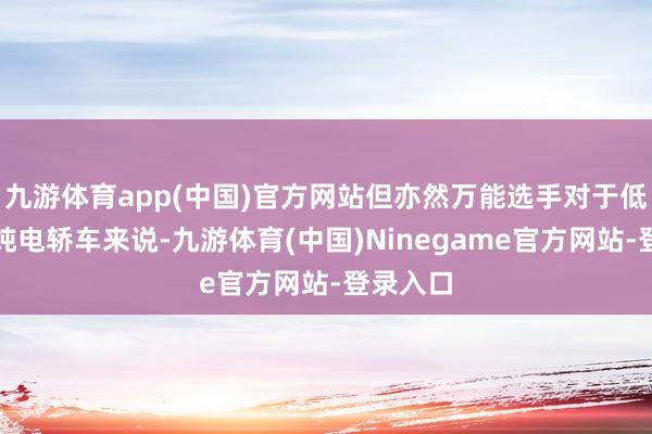 九游体育app(中国)官方网站但亦然万能选手对于低要点的纯电轿车来说-九游体育(中国)Ninegame官方网站-登录入口