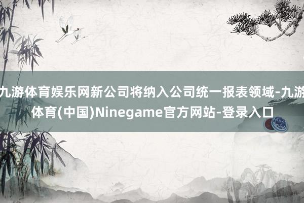 九游体育娱乐网新公司将纳入公司统一报表领域-九游体育(中国)Ninegame官方网站-登录入口
