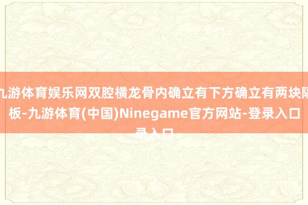 九游体育娱乐网双腔横龙骨内确立有下方确立有两块隔板-九游体育(中国)Ninegame官方网站-登录入口