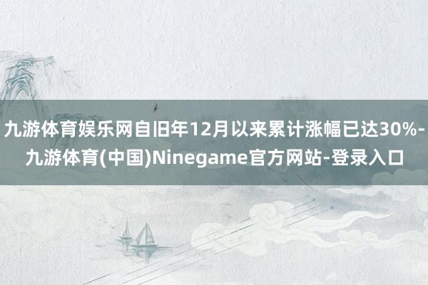 九游体育娱乐网自旧年12月以来累计涨幅已达30%-九游体育(中国)Ninegame官方网站-登录入口